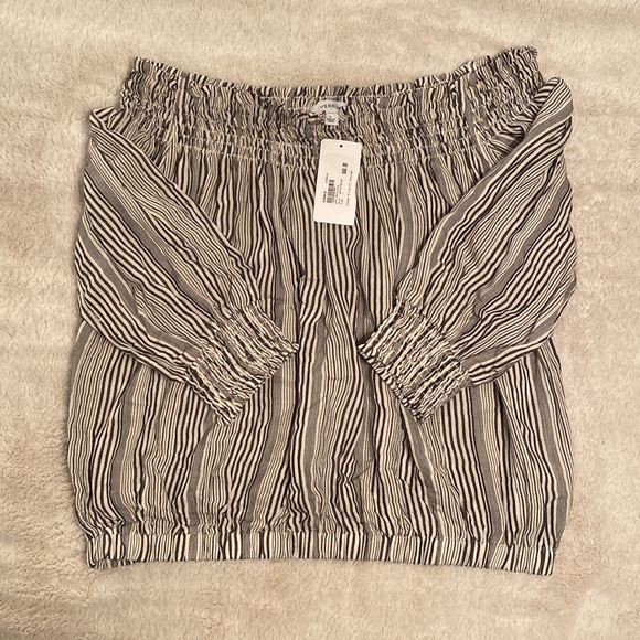 🆕 NWT Women’s Evereve Sydney Stripe Off Shoulder Top - Picture 4 of 9